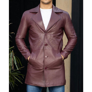 Abrigo de Cuero Cómodo para el Día a Día, Abrigo de Cuero Elegante en Oferta con Tela Suave y Corte Relajado - Product Image 2