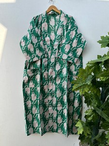 Robe kimono en coton indien à imprimé animal, style bohème, pour la plage - Product Image 2