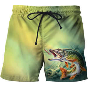 Pantalones Cortos de Mezclilla para Hombre, Estampado con Temática de Pesca, Cintura Media, Impermeables, Resistentes al Viento, de Secado Rápido, Transpirables, Mezcla de Poliéster y Algodón, Casuales de Verano - Product Image 4