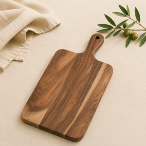 Premium Handcrafted Acacia <b>Wood</b> Cutting <b>Board</b> With Ergonomic Handle Durable <b>Solid</b> <b>Wood</b> Chopping <b>Board</b> For Kitchen & Charcuterie - Product Image 4