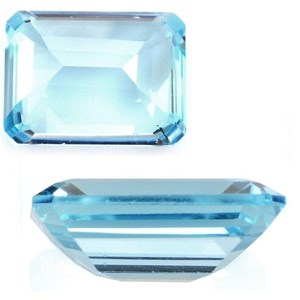 บลูโทแพซธรรมชาติทรงแปดเหลี่ยมเจียระไนแบบเหลี่ยมเพชรพลอย  ขนาดมาตรฐาน  พร้อมใบรับรอง  ไม่ผ่านการปรับแต่ง  พร้อมสำหรับการฝังในเครื่องประดับ - Product Image 2