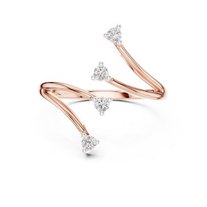 Anillo de Oro Amarillo de 14K con Diamante Cultivado en Laboratorio, Corte Redondo, para Mujer |   Ropa de Fiesta |   Diamante Cultivado Nuevo - Product Image 2