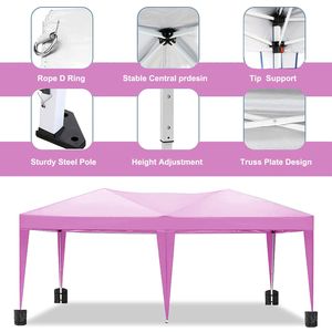 10 X 20 Portable Pop up <b>Tent</b> Folding <b>Canopy</b> with 6 Removable Sidewalls UPF 50+ Gazebo for Outdoor Events Beach Camping & Parties - Product Image 4