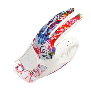 Paire de gants de golf imprimés colorés avec tissu extensible respirant, paume à adhérence douce, accessoires de golf légers et performants - Product Image 4