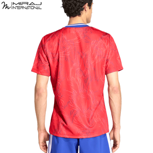 Nueva Camiseta de Rugby Sublimada de Alta Calidad, Color Rojo Brillante con Textura Sutil, Cuello en V, Manga Corta, Personalizable - Product Image 5