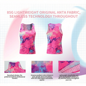 Débardeur de course Marathon personnalisé respirant sans coutures pour femme, maillot de basket tricoté pour la course - Product Image 6