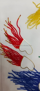 Pendientes de cuentas de semillas bordados a mano, dulces y frescos, unisex, joyería multicolor clásica para fiestas - Product Image 3