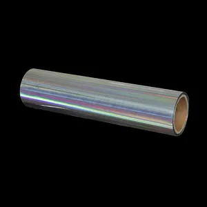 Film de lamination holographique métallisé arc-en-ciel personnalisable, rouleau de film décoratif haute brillance résistant aux rayures, vente en gros - Product Image 1