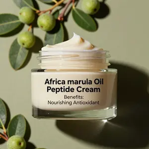 Crème à l'huile de marula d'Afrique, acide hyaluronique, peptides, ODM/OBM, hydratant anti-âge pour la nuit, développé en Corée, ingrédients principaux - Product Image 1