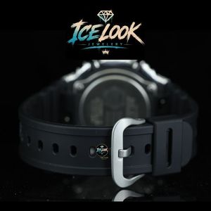 Reloj de Cuarzo con Incrustaciones de Moissanita, Correa de Acero Inoxidable, Esfera Redonda con Números Romanos, Diseño de Lujo para Hombre - Product Image 3