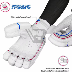 Plain High Quality Cricket Batting <b>Gloves</b> with Customizable Logo <b>PVC</b>/Leather/PC Material Comfortable Fit for All Seasons - Product Image 3