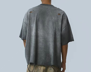 Camisetas Extra Grandes con Lavado Ácido Personalizadas, 100% Algodón, Estilo Vintage, Ropa al por Mayor OEM - Product Image 2