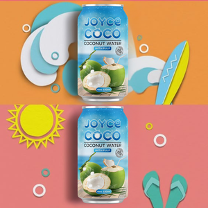 Agua de coco pura 100% 330ml Paquete de 24 COCO JOYCE a base de plantas sin OGM Sin azúcar añadido Muestra gratis OEM India África Estándar DE LA UE - Product Image 6
