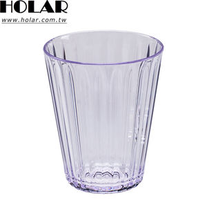 [Holar] Tasse en plastique à rayures verticales de qualité supérieure de 9oz fabriquée à Taiwan pour restaurant d'hôtel à la maison intérieure et extérieure - Product Image 1