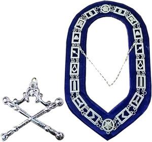 เครื่องประดับพิธีกรรมเมสัน บลู ลอจ ฮาวส์ มาร์แชล สร้อยคอชุบเงิน พร้อมอัญมณี วัสดุทองเหลือง ประเภทโลหะ ทองเหลือง - Product Image 1