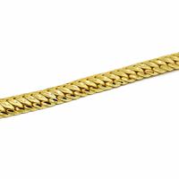 Bracelet à maillons en laiton plaqué or micron 14K 18K 24K en gros, bijoux de mode pour hommes, bracelets design chaîne serpent en or micron
