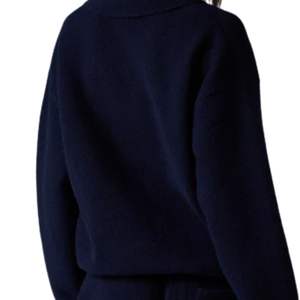 Suéter Polo de Punto para Hombre, Manga Larga, Color Azul Marino, Cuello con Botones, Textura Suave, Estilo Casual, Invierno, Mezcla de Algodón, OEM - Product Image 4