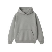 Sweat-shirt à capuche marron pour homme, coupe ample, en coton French Terry, décontracté, avec poche avant, pour l'automne