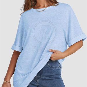 Camiseta de Alta Calidad para Mujer, Ligera, Color Personalizado, Estilo Casual, Holgada - Product Image 2