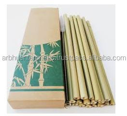 Pajita de Fibra de Bambú Real con Acabado Liso, Compostable, Accesorio para Bebidas para Salas de Degustación de Productos Orgánicos y Tiendas de Regalos Veganos - Product Image 5