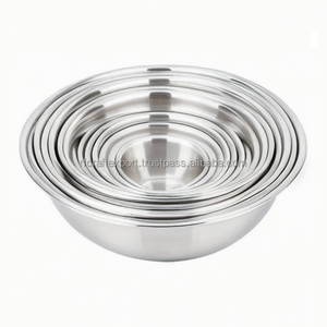 Ensemble de bols à mélanger en acier inoxydable de 5 pièces fournitures de cuisine gigognes cuisson préparation des aliments facile au lave-vaisselle bols à salade stockage facile - Product Image 2