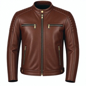Veste de moto en cuir de vachette véritable de qualité supérieure, homologuée CE, respirante, unisexe, manches longues, pour le tourisme hivernal, protection intégrale - Product Image 1