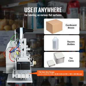 Machine d'étiquetage électrique pour surfaces planes, 25-60 pièces/min, pour boîtes en carton/bouteilles carrées/étiquetage de boîtes de conserve, haute efficacité - Product Image 6