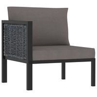 Langlebiges Anthrazit-Polyrattan Aluminium-Ecksofa Gartenmöbel mit Polyestermaterial