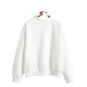 Custom Women Oversized Mock Neck Sweatshirt with Contrast Rib Collar Cuffs and Hem Mockneck sweatshirts for women - Product Image 4