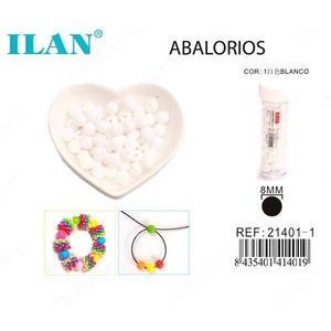 Perline Bianche ILAN da 8mm per Creazione di Gioielli - Product Image 1