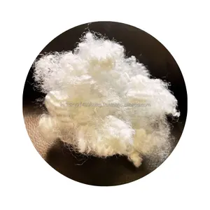 Top of good quality polyester staple fiber 6d*64mm 15D*64MM Solid 100% pet For pillow stuffing padding sheet