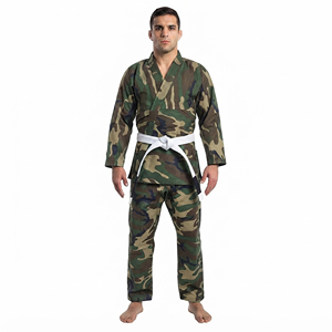 Kimono de BJJ camouflage pour homme, coupe classique, 100% coton respirant, vêtements d'arts martiaux, taille adulte - Product Image 1