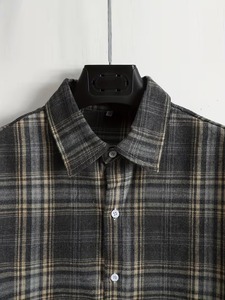 Camisa a Cuadros Personalizada para Hombre, Manga Larga, Casual, con Botones, de Algodón, Cómoda, Transpirable, a la Moda, Proveedor OEM al por Mayor - Product Image 3