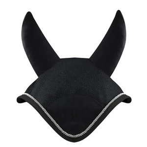 High Quality Customized Design Multi Color Horse Fly Veil Ear Bonnet <b>Equestrian</b> Horse Riding Product Available in All Designs - Product Image 4