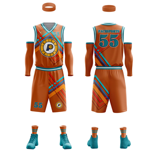 ชุดยูนิฟอร์มบาสเก็ตบอลคุณภาพสูงสำหรับทีม  แบบ unisex  สั่งทำได้ตามต้องการ  ขายส่ง  ไซส์ใหญ่  ชุดกีฬาฤดูร้อน  ชุดยูนิฟอร์มบาสเก็ตบอล - Product Image 1