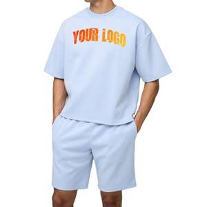 Ensemble de 2 pièces, t-shirt de sport à manches courtes et short de sport, vêtements de sport d'été pour hommes, ensemble court pour la remise en forme et l'entraînement - Product Image 1