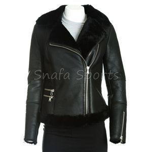 Veste en cuir véritable vintage de haute qualité pour femmes, veste en cuir décontractée à manches longues avec fermeture éclair, taille ample - Product Image 2