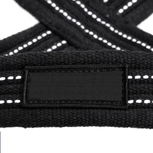 Nueva llegada personalizado de doble bucle correas de muñeca de neopreno figura 8 correas de elevación Deadlift rendimiento de alta resistencia gimnasio algodón Fitness - Product Image 3