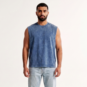 เสื้อกล้ามผู้ชายเสื้อคอตตอนผ้าโพลีเอสเตอร์หลากสี - Product Image 5