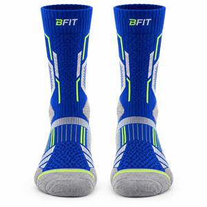 Chaussettes de sport pour hommes, bleu gris, en laine/nylon, respirantes, à séchage rapide, tricotées, pour l'été - Product Image 1