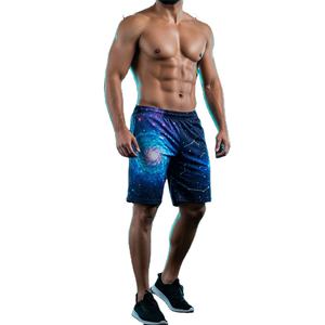 Short de bain pour hommes avec logo personnalisé en coton noir décontracté uni avec motif solide-Vente en gros d'impression numérique - Product Image 1