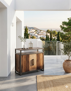 Albini Scandinavian Modern Solid Wood Nightstand Metal Frame Eco-Friendly Durable Multifunction <b>Storage</b> Dining Home Office Hotel - Product Image 2