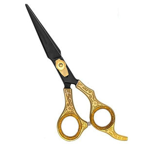 Ciseaux de barbier professionnels 6,5 pouces Or Noir Ciseaux de coiffure de salon Grade A+ Acier inoxydable 4Cr13 Pour droitiers - Product Image 4