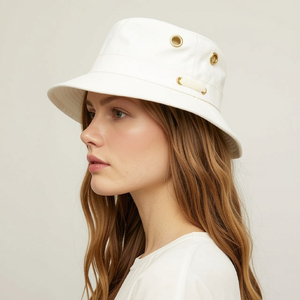 Chapeau Bob en Toile Couleur Unie Personnalisé à Large Bord Unisexe, Casquette de Soleil d'Extérieur Printemps-Été Décontractée pour Adulte, Ajustable, Style Safari - Product Image 2