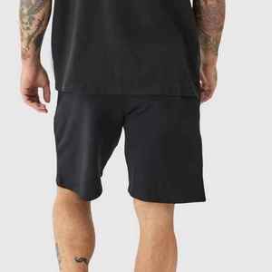 Shorts en coton noir uni tricotés pour hommes – Style décontracté et respirant pour l'été – Ensemble imprimé pour soirées décontractées – Classe élite OEM ODM - Product Image 3