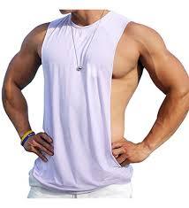 Gym tank Tops <b>Vest</b> Wholesale <b>Men</b> Pure Cotton <b>White</b> Stringer Singlet Seamless Workout Fitness Body Building Undershirt Training - Product Image 3