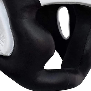 Casque de boxe d'entraînement et de compétition, protection de tête en cuir véritable de haute qualité pour le kick-boxing et l'entraînement au combat - Product Image 6