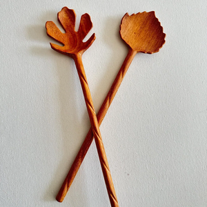 Ensemble de Cuillères à Salade en Bois d'Acacia Faites à la Main pour la Vente en Gros - Ustensiles de Service de Cuisine 2026 - Product Image 1