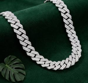 Cadena Cubana de Plata de Ley 925 con Moissanita, Certificada por IGI, de 6 mm a 16 mm, de 14 a 30 Pulgadas, Estilo Hip Hop, para Hombre - Product Image 6