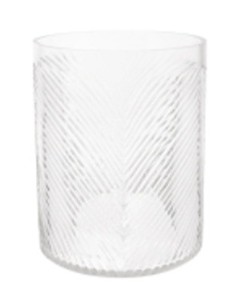 Vase moderne en verre pour table, couleur ambre, motif diamant, design unique - Product Image 6